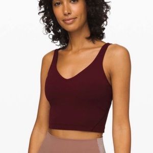 Maroon Lululemon align cropped tank top